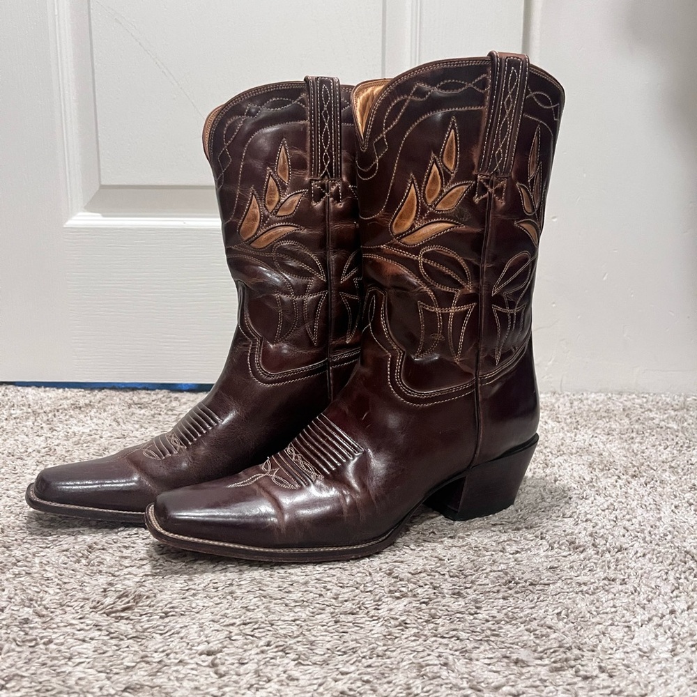 Charlie 1 Horse by Lucchese Leather Cowboy Boots Size 8